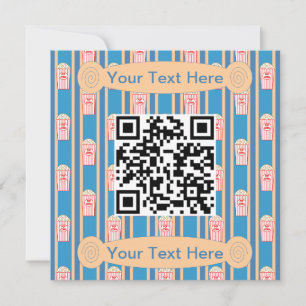 Leuke en Fancy Popcorn QR Code Kaart