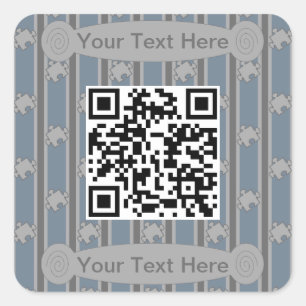 Leuke en Fancy Puzzel QR Code Vierkante Sticker