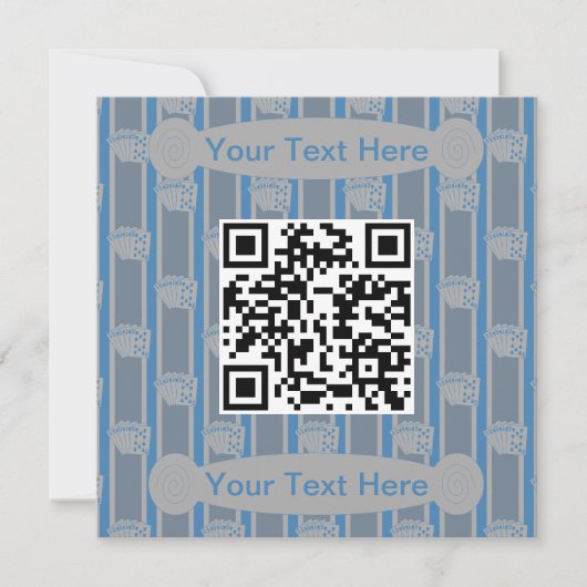 Leuke en Fancy Royal Flush QR Code Kaart (Voorkant)