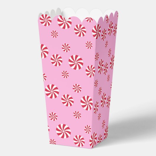 Leuke en Fancy roze pepermunt popcorn Bedankdoosjes (Achterkant)