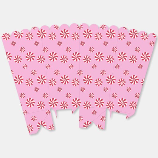 Leuke en Fancy roze pepermunt popcorn Bedankdoosjes (Ongevouwen)