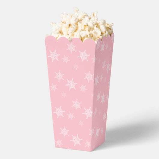 Leuke en Fancy Roze Sneeuwvlokken Popcorn Bedankdoosjes (Popped)