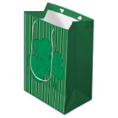 Leuke en Fancy Shamrock Medium Cadeauzakje (Voorkant Gekanteld)