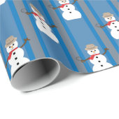 Leuke en Fancy Sneeuwman Detective Cadeaupapier (Rol Hoek)