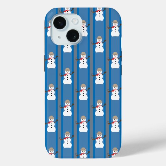 Leuke en Fancy Sneeuwman Detective Case-Mate iPhone Case (Achterkant)