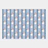 Leuke en Fancy Sneeuwman Detective Inpakpapier Vel (Voorkant 2)
