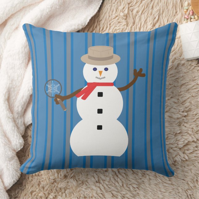 Leuke en Fancy Sneeuwman Detective Kussen (Deken)
