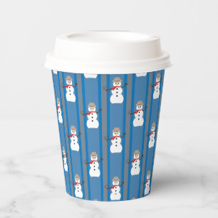 Leuke en Fancy Sneeuwman Detective Papieren Bekers