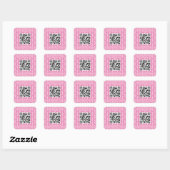Leuke en Fancy Truck QR Code Vierkante Sticker (Vel)