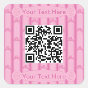 Leuke en Fancy Truck QR Code Vierkante Sticker