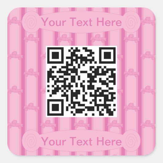 Leuke en Fancy Truck QR Code Vierkante Sticker (Voorkant)
