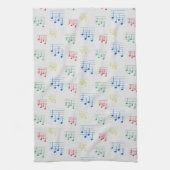 Leuke en Fancy Ukulele Tuning Song Muziek Note Theedoek (Verticaal)