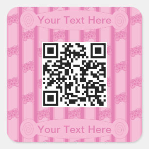 Leuke en Fancy Video Game Controller QR Code Vierkante Sticker
