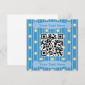 Leuke en Fancy Yellow Star QR Code Kaart (Voorkant / Achterkant)