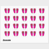 Leuke en Funky Teenslippers Vierkante Sticker (Vel)