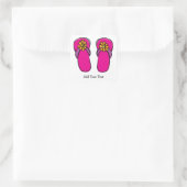 Leuke en Funky Teenslippers Vierkante Sticker (Tas)