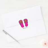 Leuke en Funky Teenslippers Vierkante Sticker (Envelop)