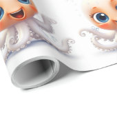 Leuke en grappige octopus cadeaupapier (Rol Hoek)