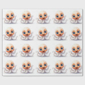 Leuke en grappige octopus cadeaupapier (Vlak)