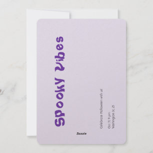 Leuke en heksige paarse Halloween-typografie-kunst Feestdagenkaart