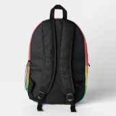 Leuke en heldere Monogrammed Rainbow Stripes, Cust Bedrukte Rugzak (Achterkant)