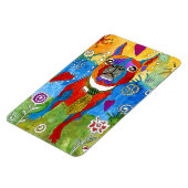 Leuke en kleurrijke Boston Terrier Magnet 4"x6" Magneet (Linkerzijde)