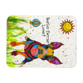 Leuke en kleurrijke Boston Terrier Magnet Magneet (Horizontaal)