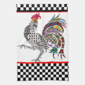 Leuke en kleurrijke Haan Keuken Handdoek (Verticaal)