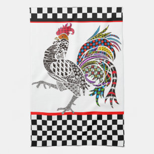 Leuke en kleurrijke Haan Keuken Handdoek