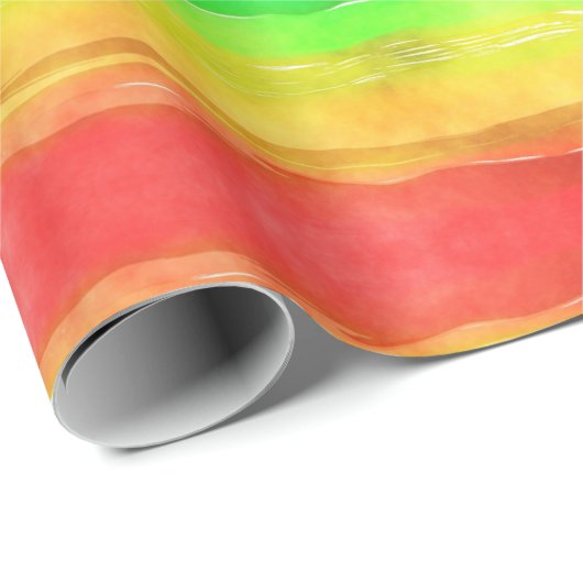 Leuke en kleurrijke regenboog Waterverf Cadeaupapier (Rol Hoek)