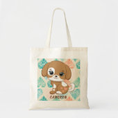 Leuke en lieve puppy Canvas tas (Voorkant)
