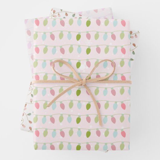 Leuke en moderne kerstverlichting Kerst Inpakpapier Vel (In situ)