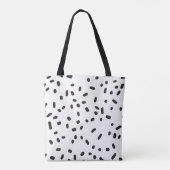 Leuke en moderne zwart-wit canvas tas (Achterkant)