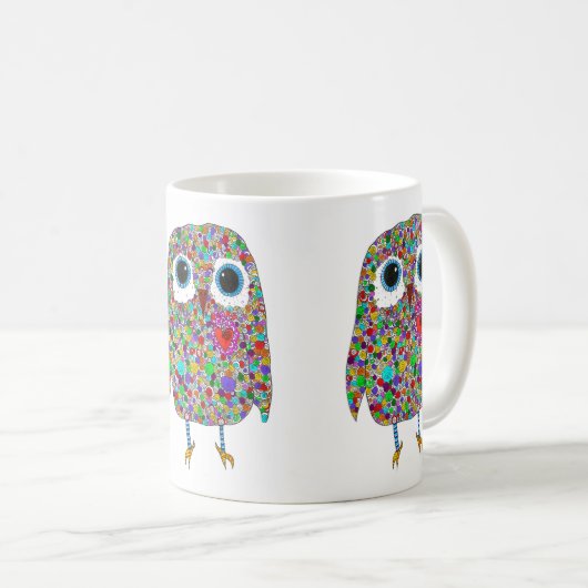 Leuke en Schattige Uil Mok (Voorkant rechts)