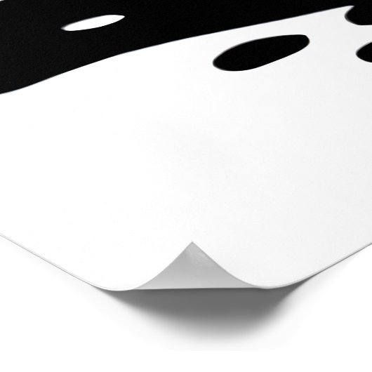 Leuke en schattige zwarte witte poes | AI Art Poster (Hoek)