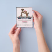 Leuke en Schattigee Dog Grooming Flyer met Schatti (Hand)