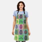 Leuke en Schattigee Kleurrijke Abstracte Easter Eg Schort (Gedragen)
