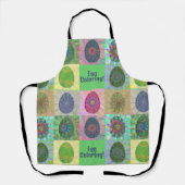 Leuke en Schattigee Kleurrijke Abstracte Easter Eg Schort (Voorkant)