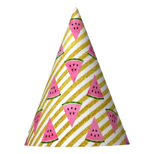 Leuke en Schattigee Summer Watermelon verjaardagsf Feesthoedjes (Voorkant)