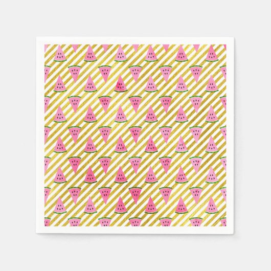 Leuke en Schattigee Summer Watermelon verjaardagsf Servet (Voorkant)