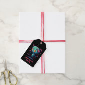 Leuke en spooky Halloween zombie Cadeaulabel (Met Touw)