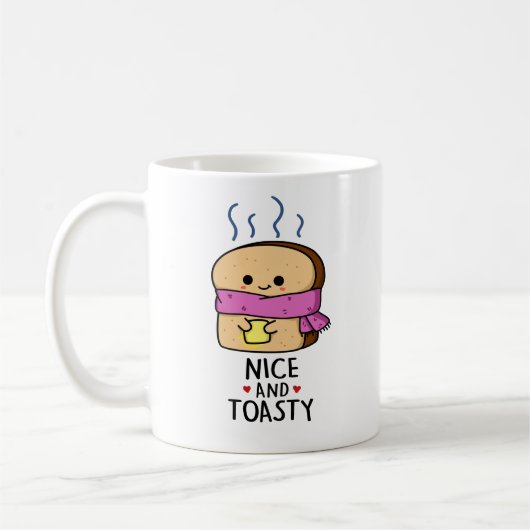 Leuke en toasty grappige toast boter woordspeling koffiemok (Links)