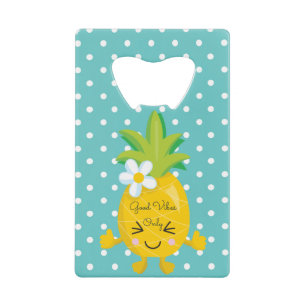 Leuke en trendy ananas polka dots kredietkaart flessenopener