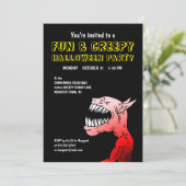Leuke & enge Halloween-feest uitnodiging (Staand voorkant)