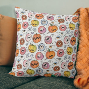 Leuke enge Halloween monsterogen Doodles Kussen
