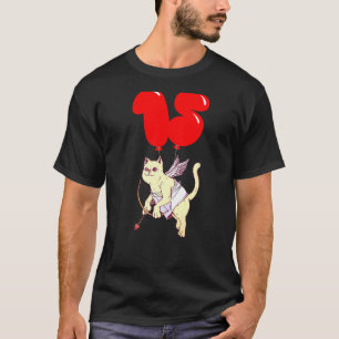 Leuke engel kat 15e verjaardag Kinder ballonfeest T-shirt
