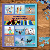 Leuke familie strand vakantie foto puzzel legpuzzel