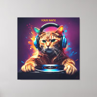 Leuke Fantasy Cat DJ Vinyl