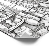 Leuke Fantasy Interieur Volwassen Kleuren Poster (Hoek)