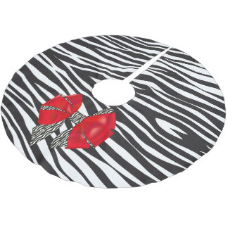 Leuke Fantasy Zebra Print met Red Bow Kerstboom Rok